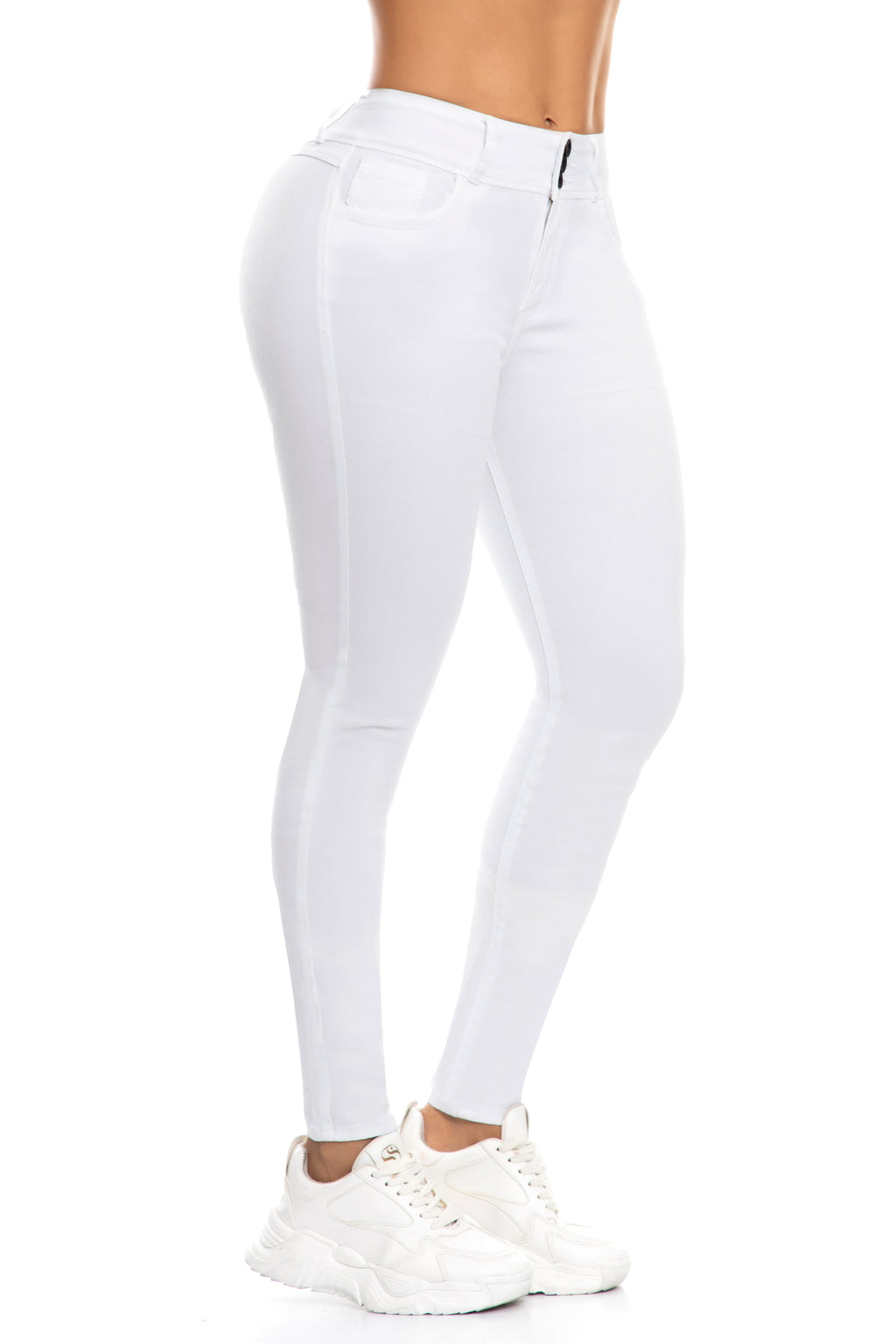 Jean Blanco J3248 | Skinny 3 botones de Horma Perfecta Levanta Cola
