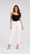 Jean Blanco J3248 | Skinny 3 botones de Horma Perfecta Levanta Cola