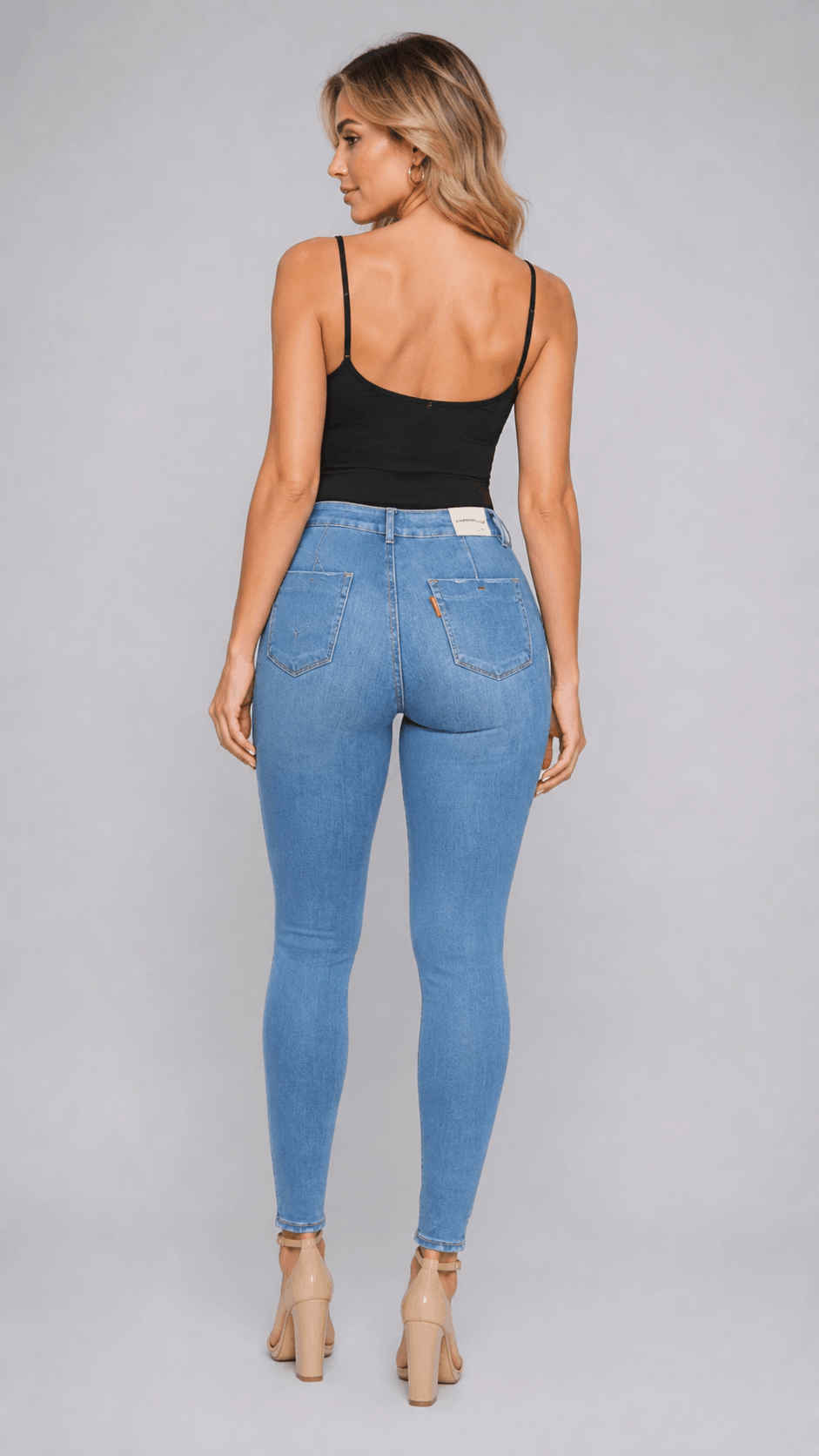 Jean Skinny Levanta Cola Azul Medio J3410 DenimClazz