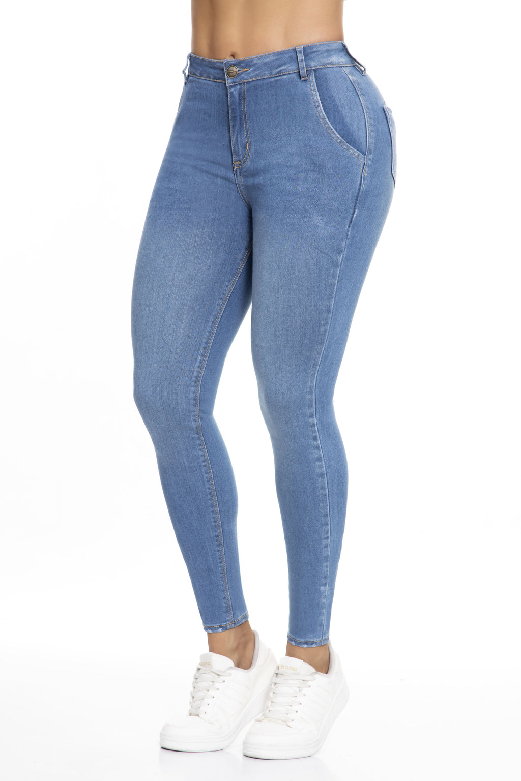Jean Skinny Levanta Cola Azul Medio J3410 DenimClazz