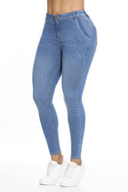 Jean Skinny Levanta Cola Azul Medio J3410 DenimClazz