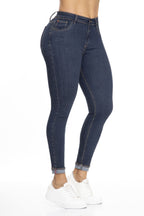 Jean Skinny Levanta Cola Azul Bota con Doblez J3415 DenimClazz