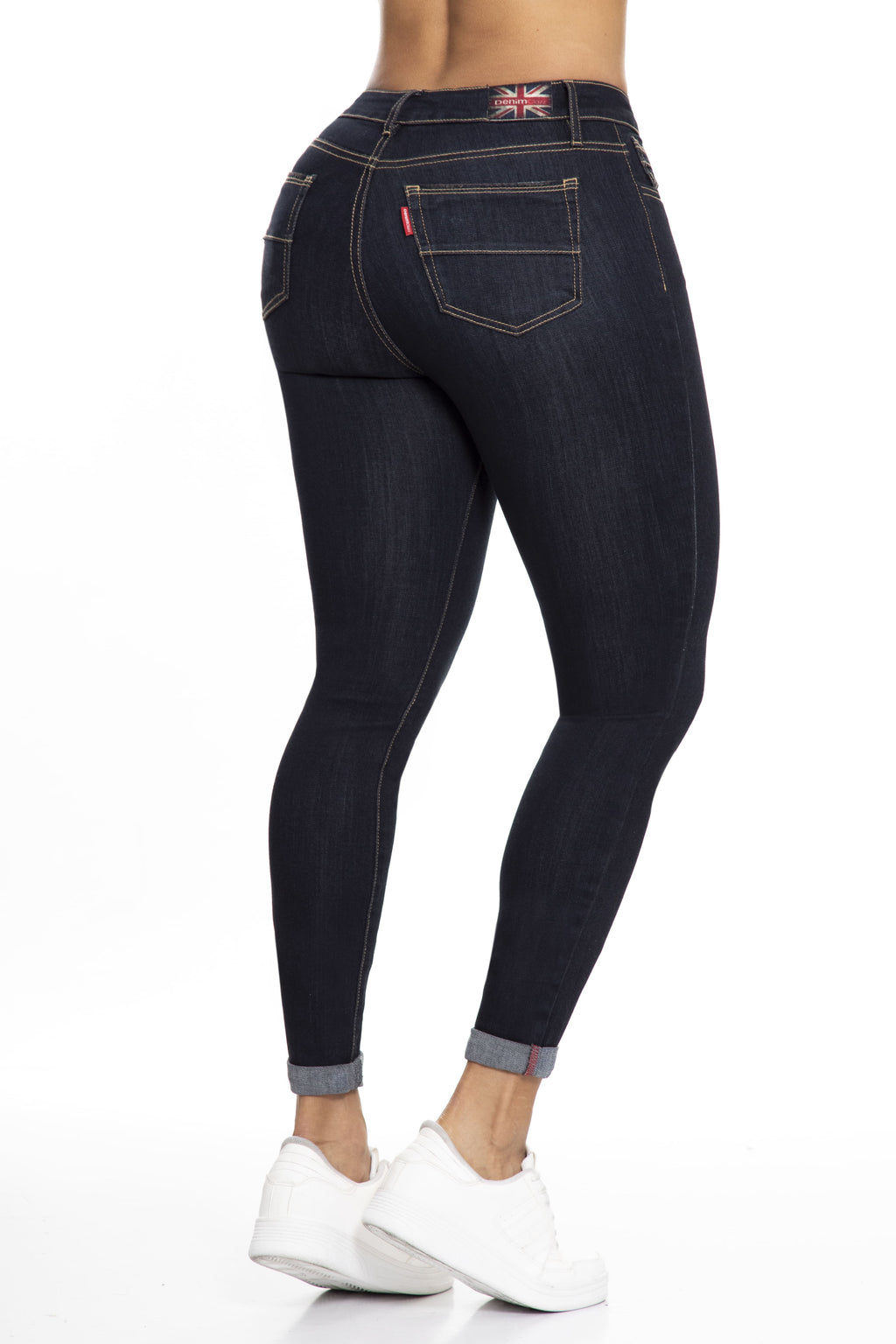 Jean Skinny Levanta Cola Azul Premium con Doblez J3416 DenimClazz