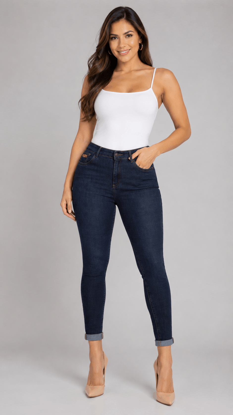Jean Skinny Levanta Cola índigo Premium J3418 DenimClazz