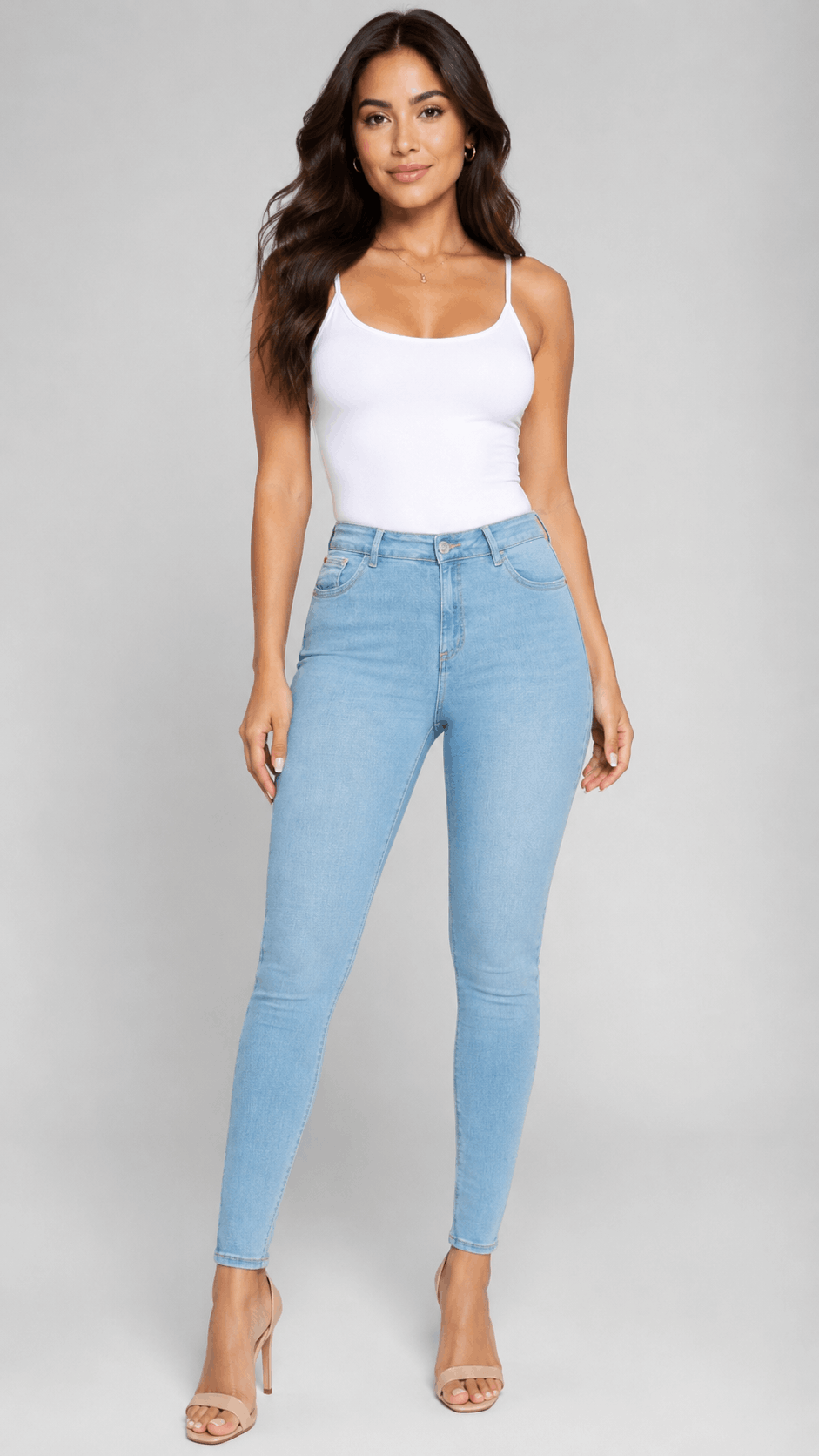 Jean Skinny Levanta Cola Azul Hielo J3419 DenimClazz