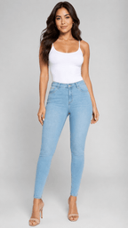 Jean Skinny Levanta Cola Azul Hielo J3419 DenimClazz