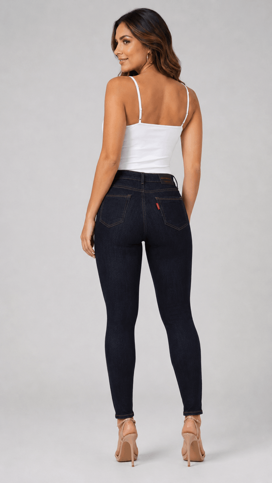 Jean Skinny Levanta Cola Azul Noche J3426 DenimClazz