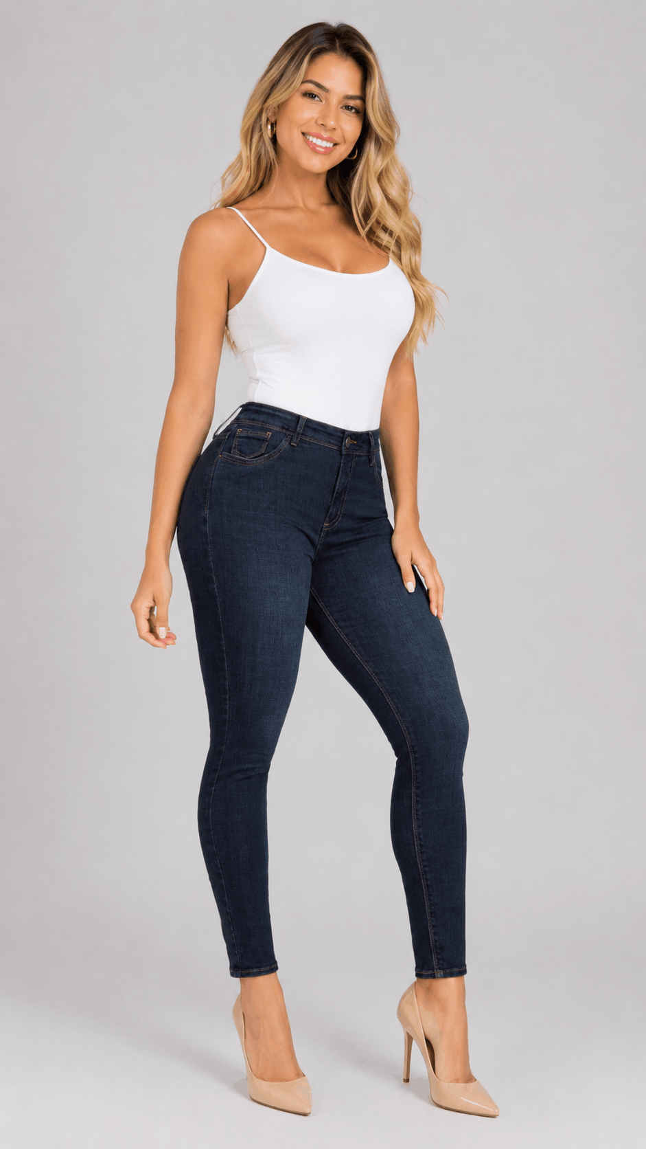 Jean Skinny Levanta Cola Azul Clásico J3428 DenimClazz