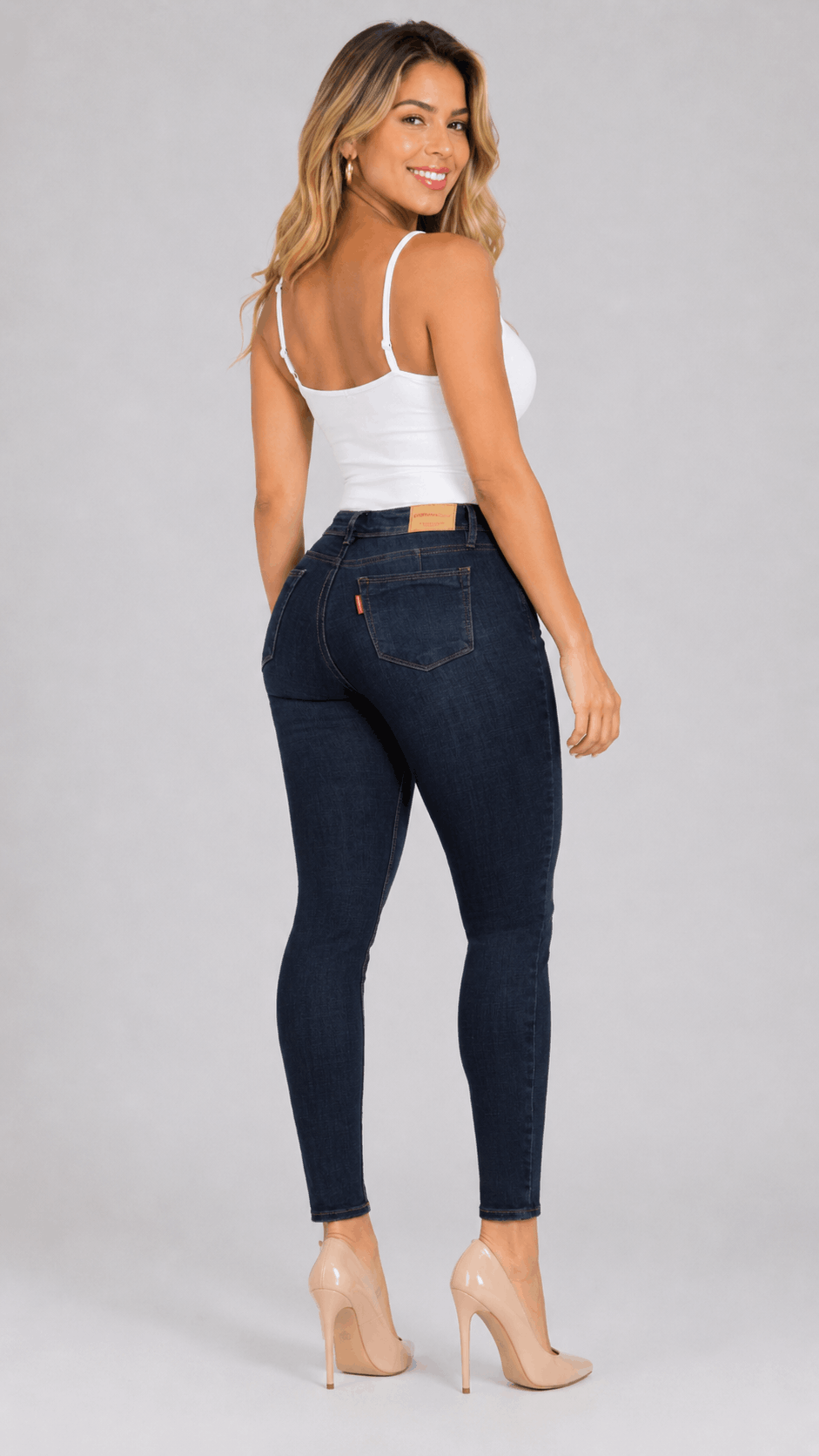 Jean Skinny Levanta Cola Azul Clásico J3428 DenimClazz
