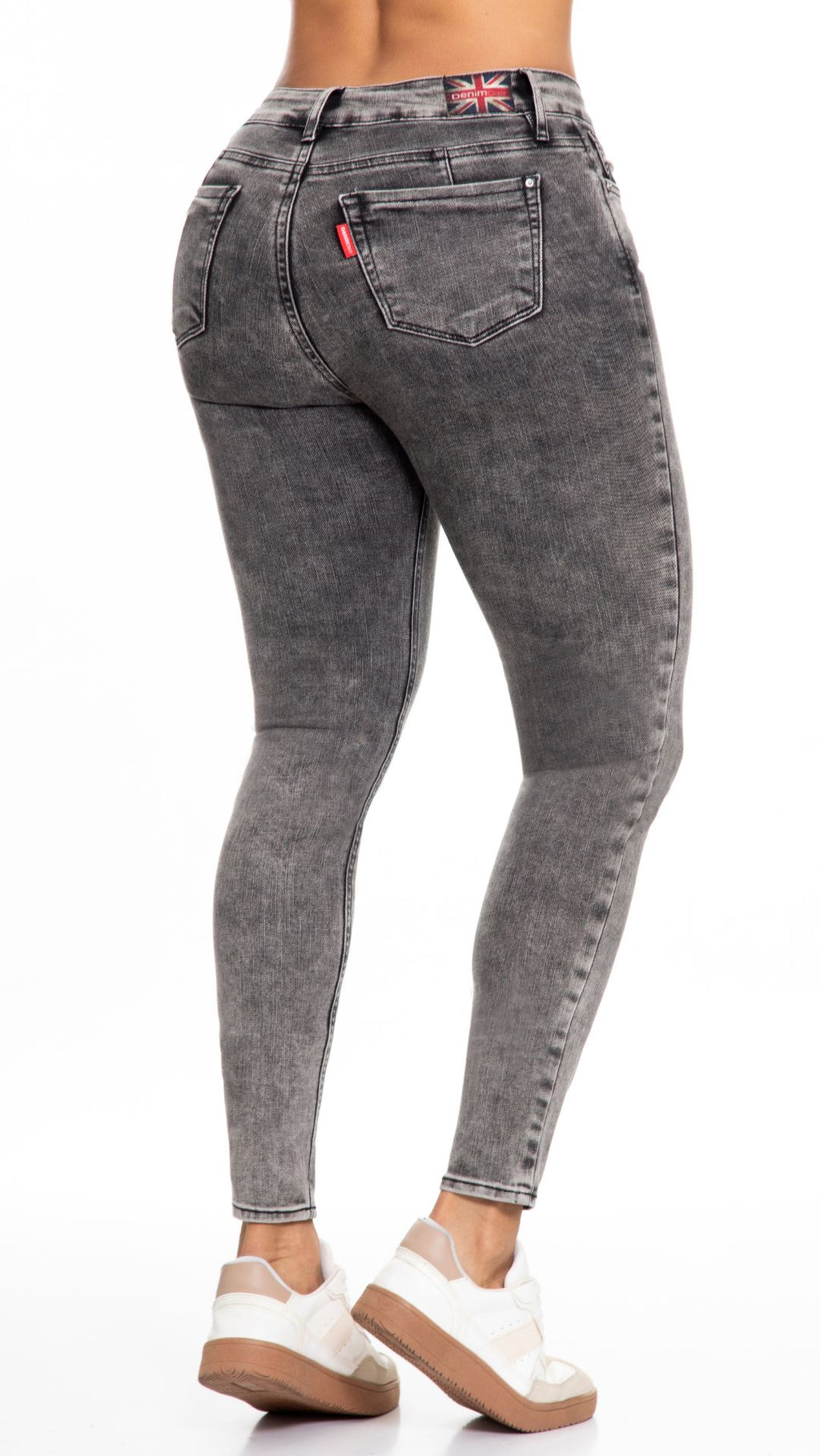 Jean Skinny Levanta Cola Gris Acido J3432 DenimClazz