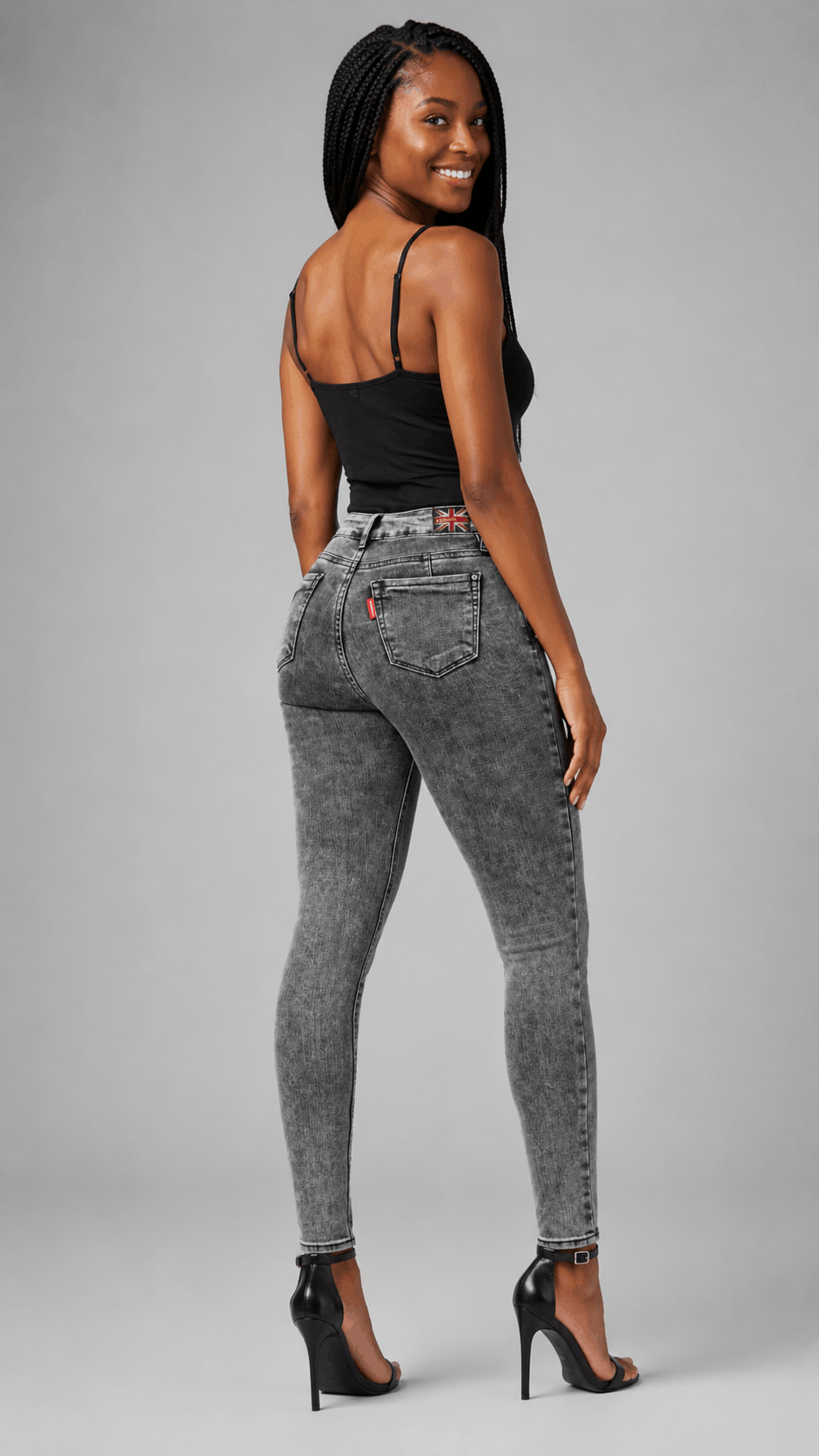 Jean Skinny Levanta Cola Gris Acido J3432 DenimClazz