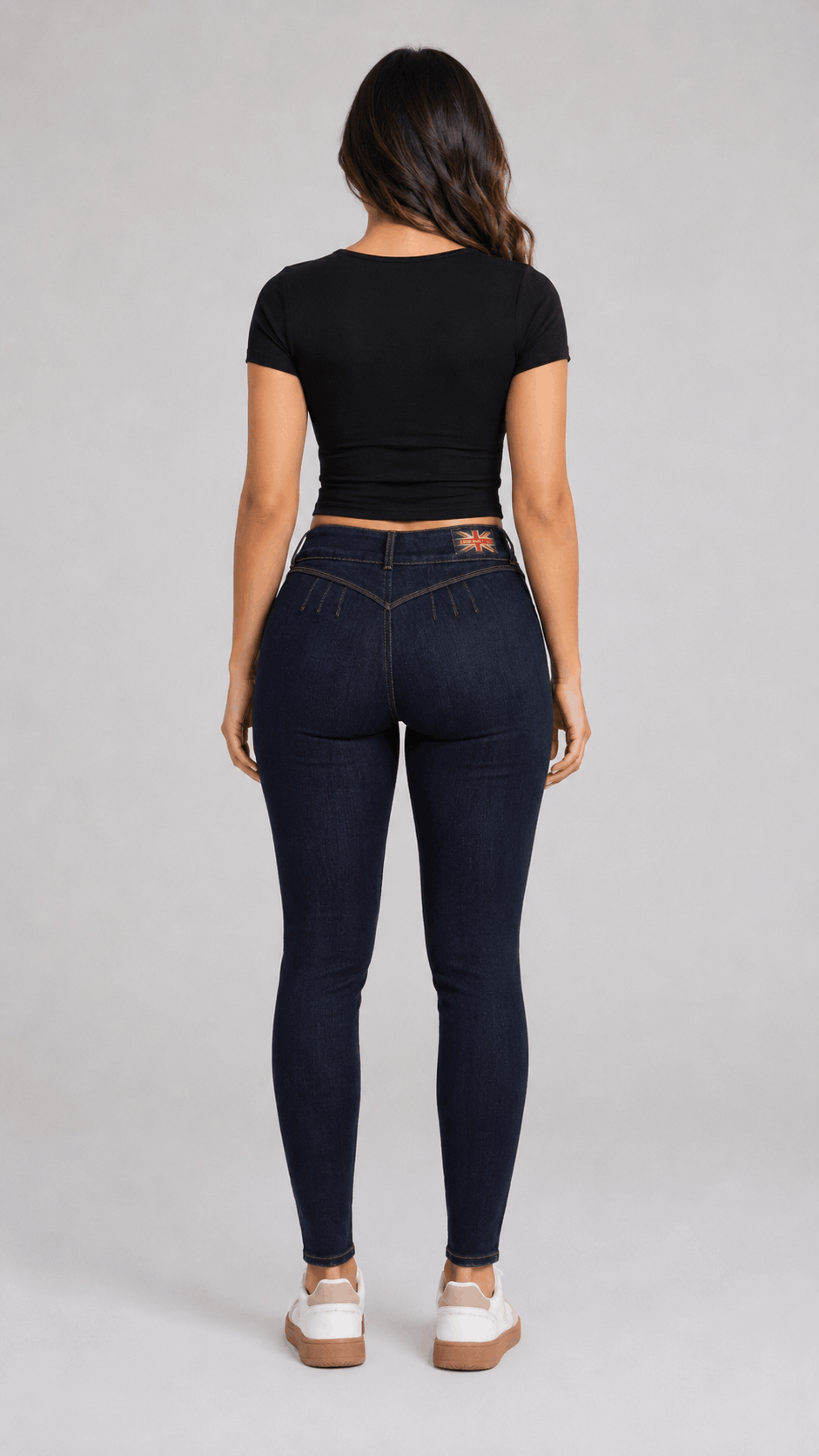 Jean Skinny  3 Botones Azul oscuro J3454 | Levanta Cola Premium de Horma Perfecta
