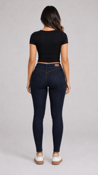 Jean Skinny  Azul oscuro J3454 | Levanta Cola Premium de Horma Perfecta