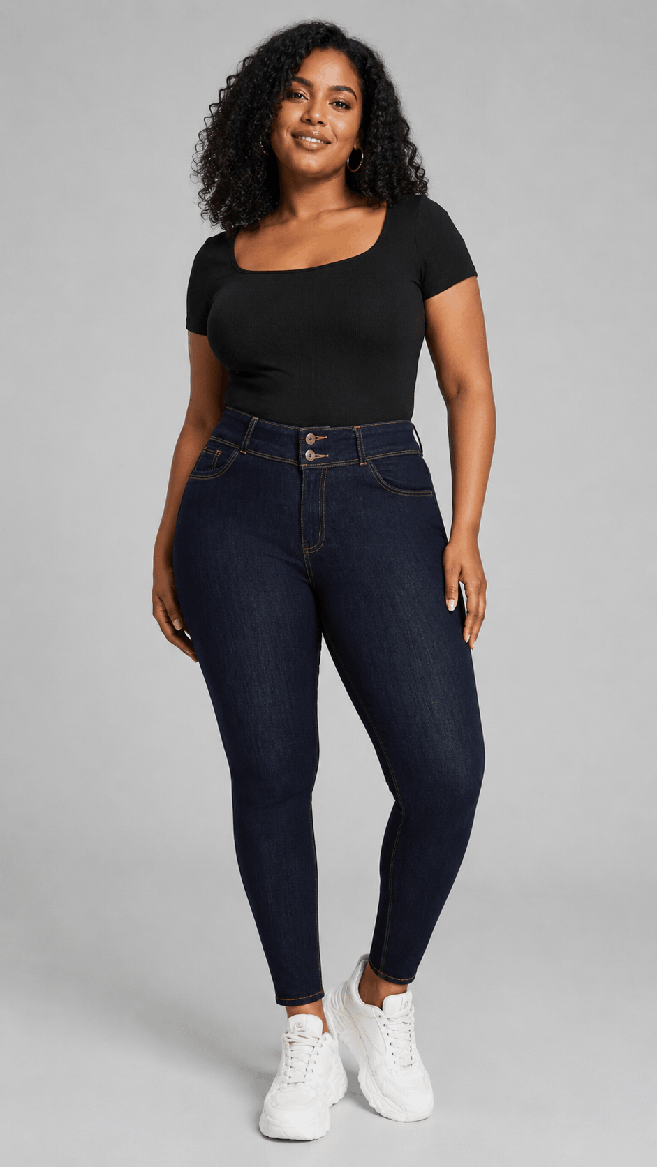 Jean J3457 |   2 Botones Skinny Azul Claro Fit Perfecto