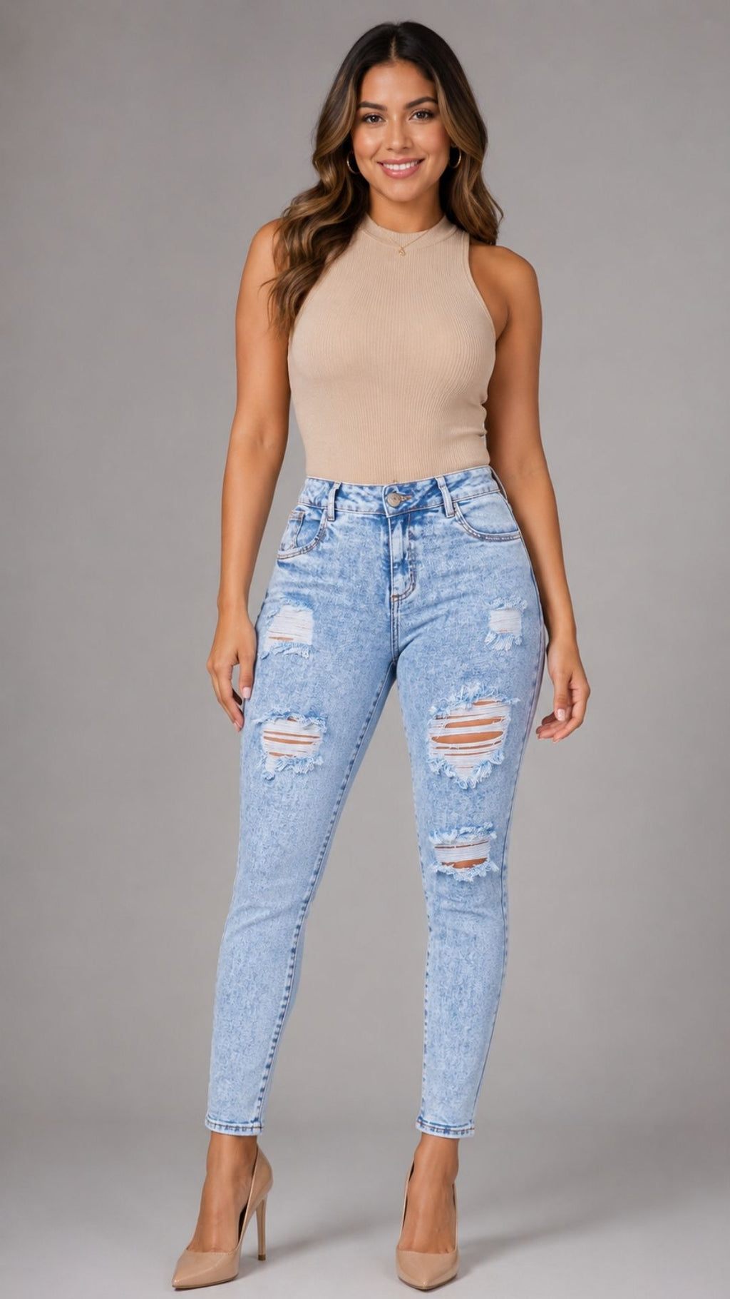 Jean Boyfriend Dirty Levanta Cola con Rotos | J3482