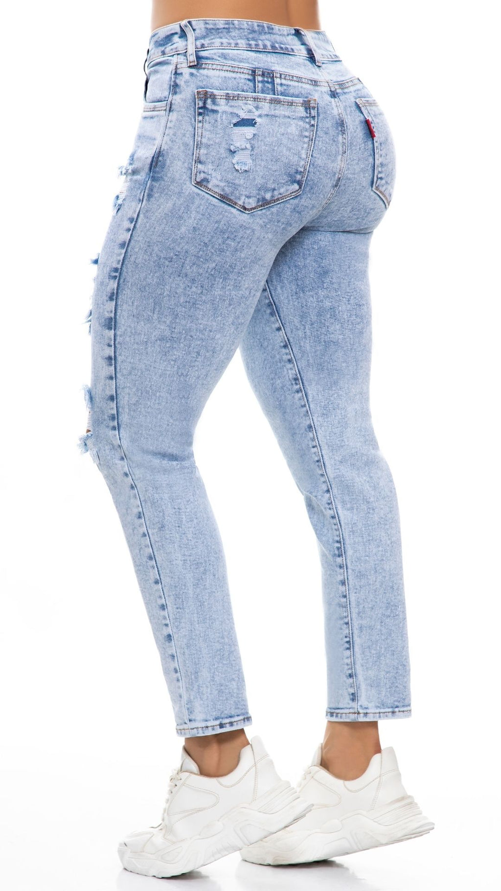 Jean Boyfriend Dirty Levanta Cola con Rotos | J3482