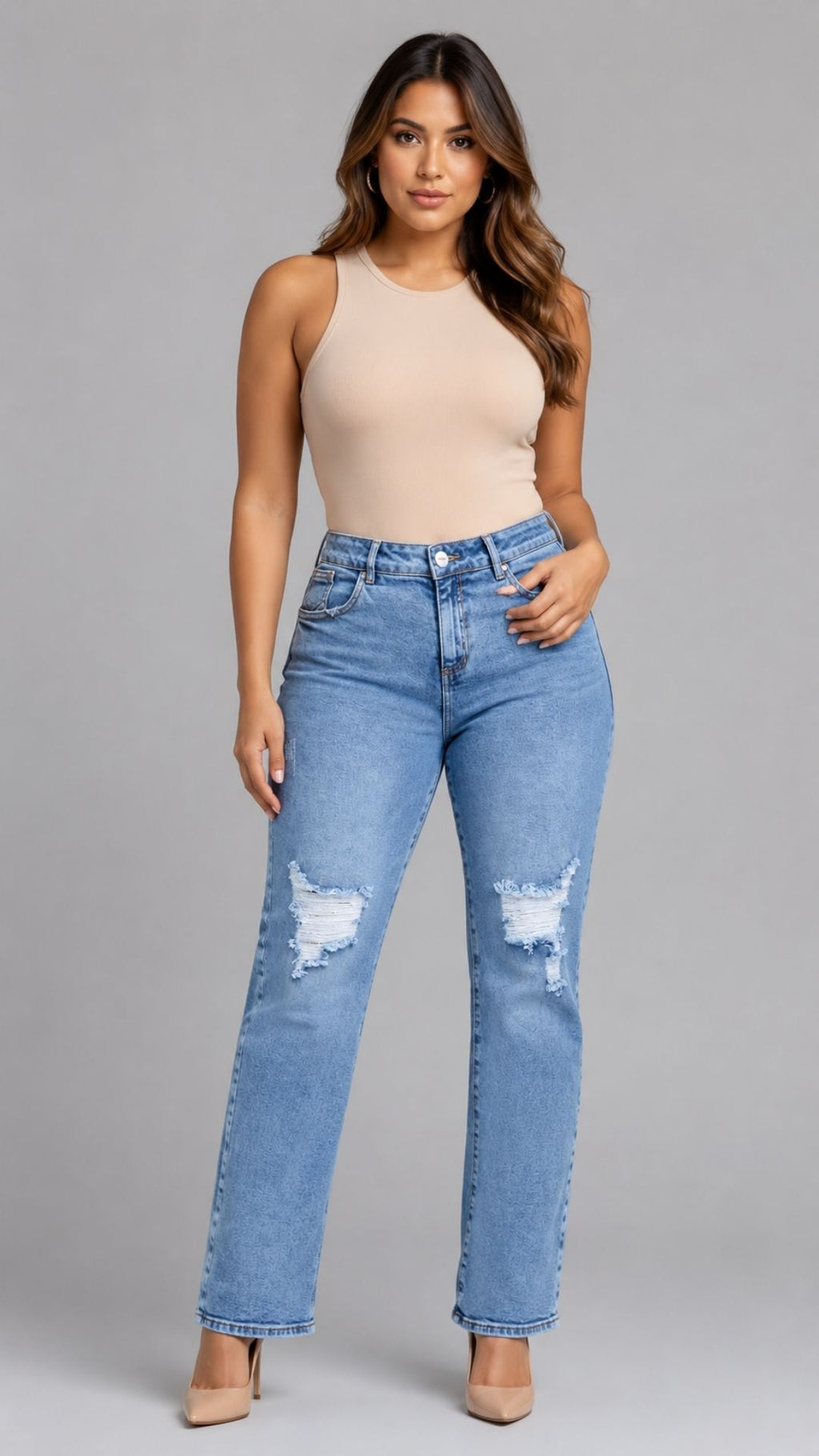 Jean Flare Levanta Cola con Rotos | J3484