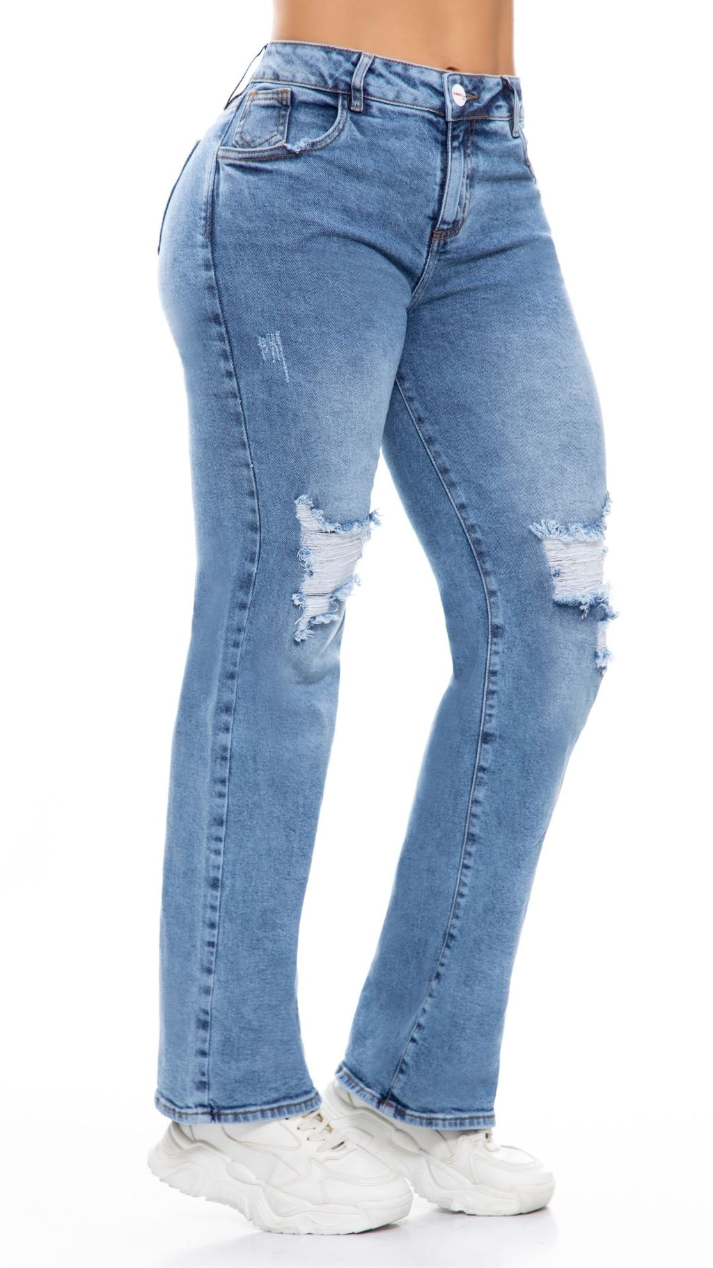 Jean Flare Levanta Cola con Rotos | J3484