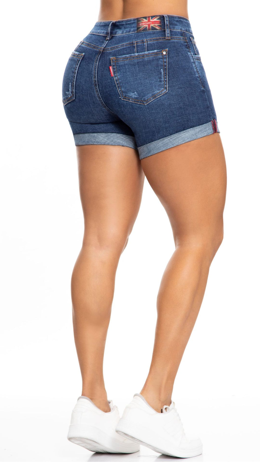 Short Denim Azul Medio Silueta Ajustada |Ref: S3361