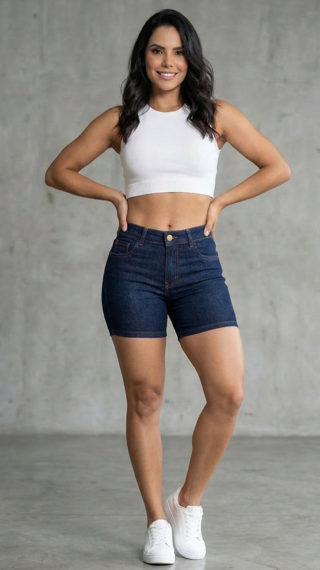 Short Básico Indigo Oscuro Levanta Cola |Ref: S3364